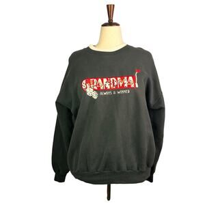 Vintage GRANDMA sweater size xl black with mock turtleneck